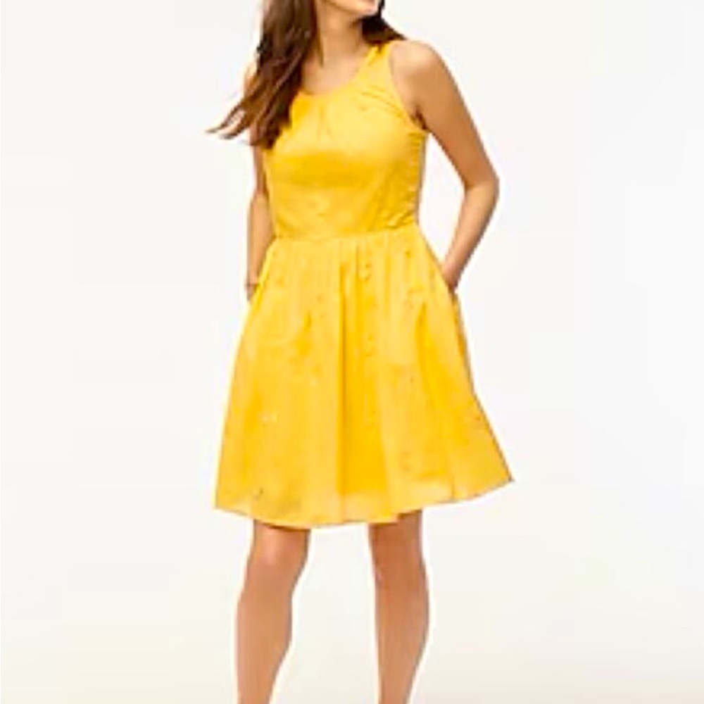 J. Crew sleeveless summer dress with pineapple detail